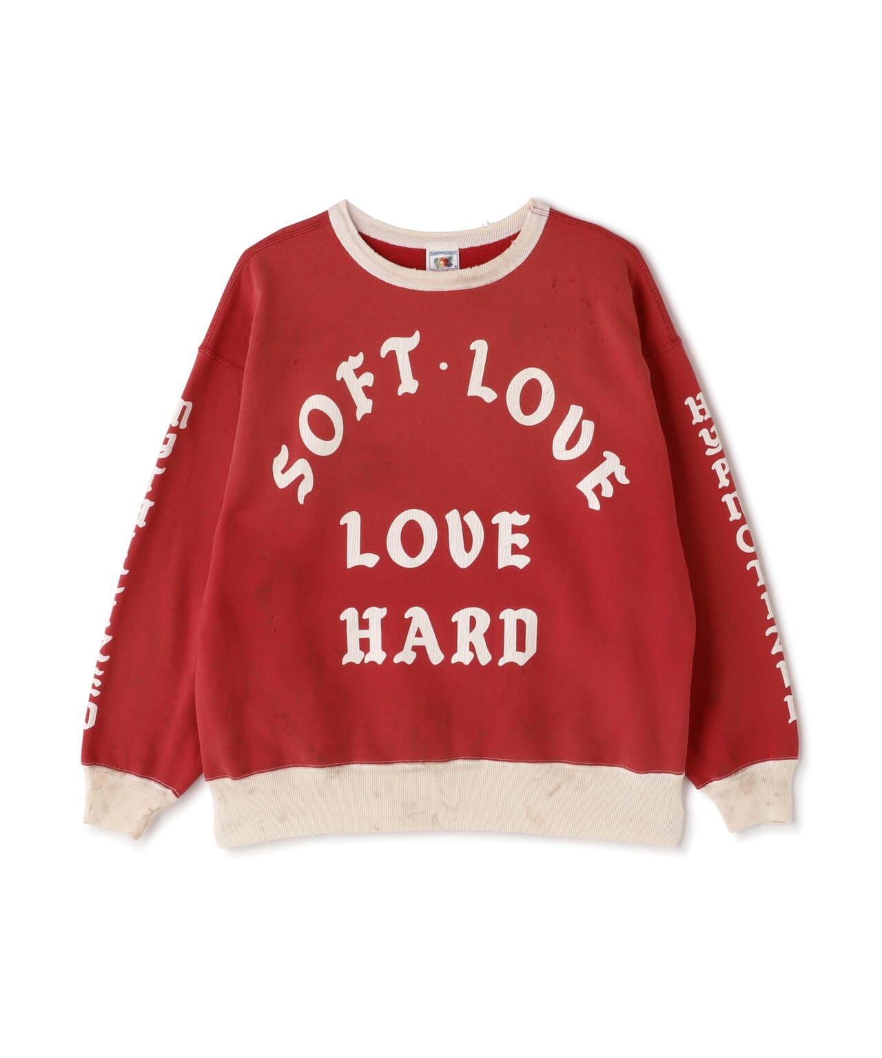 SAINT MICHAEL/セントマイケル/CREW SWEAT/SOFT LOVE/RED | ROYAL FLASH ( ロイヤルフラッシュ )  | US ONLINE STORE（US オンラインストア）