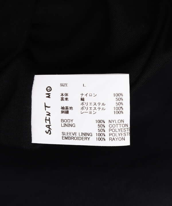 SAINT MICHAEL/セントマイケル/NYLON PULLOVER/SAINT/BLK