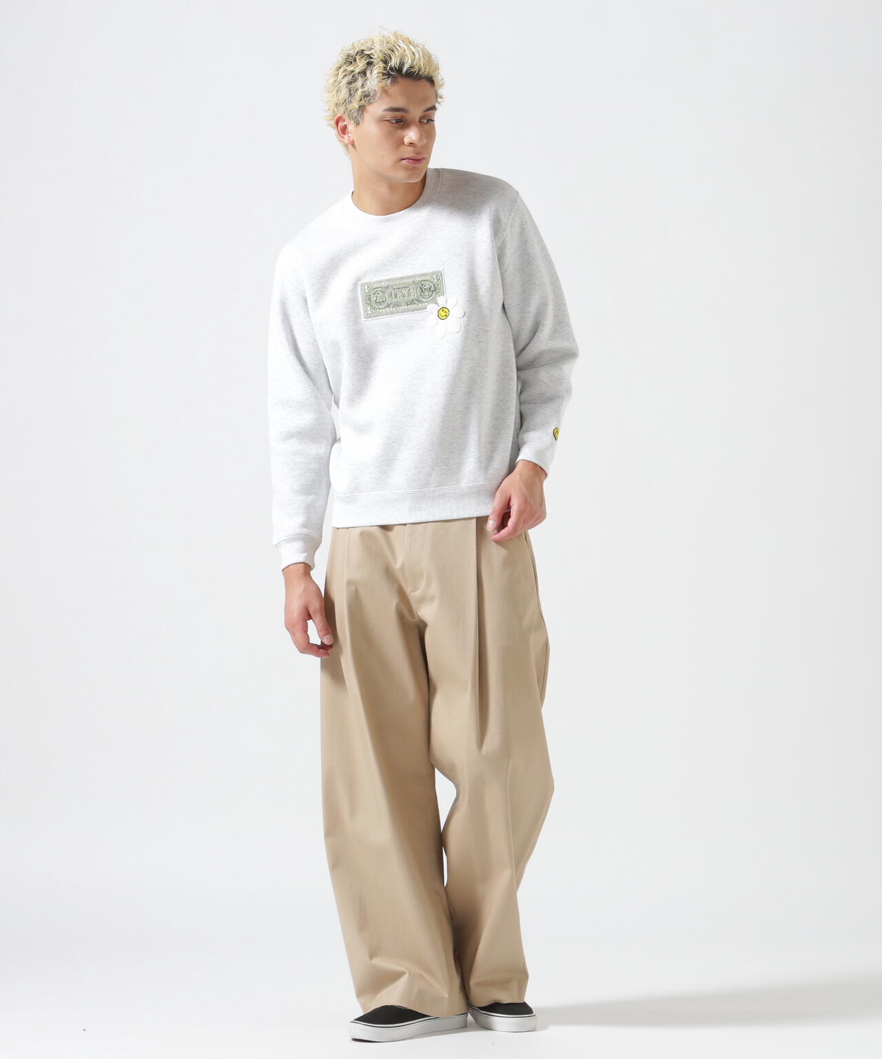 STUD MUFFIN/スタッドマフィン/ドル＆フラワーサガラパッチ トレーナー  