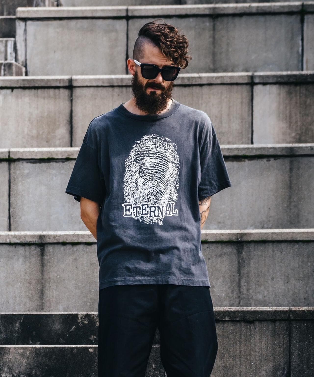 SAINT MICHAEL/セント マイケル/SS TEE/CHOSEN/BLACK