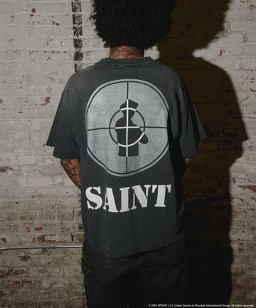 SAINT MICHAEL/セントマイケル/PE_SS TEE/SNT ENEMY/BLK