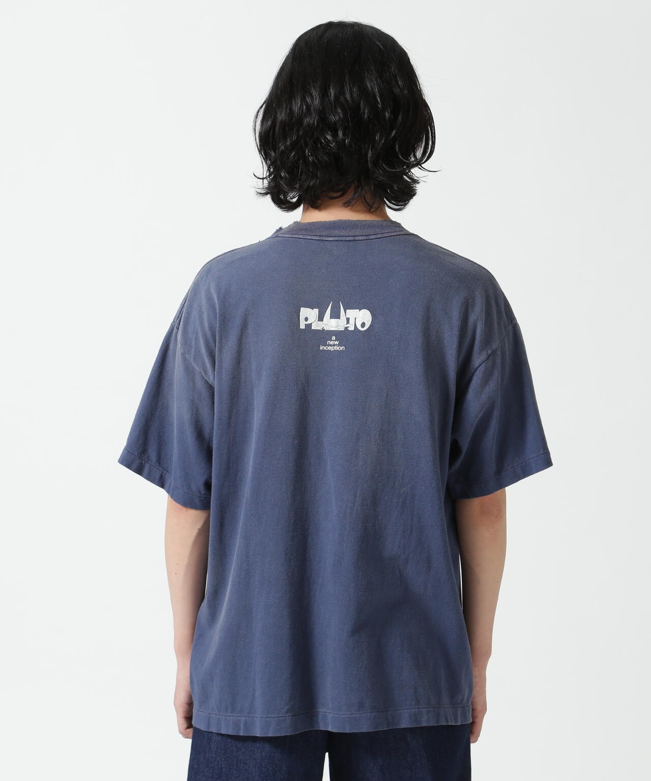 SAINT MICHAEL/セント マイケル/PT_SS TEE/PLUTO/NAVY