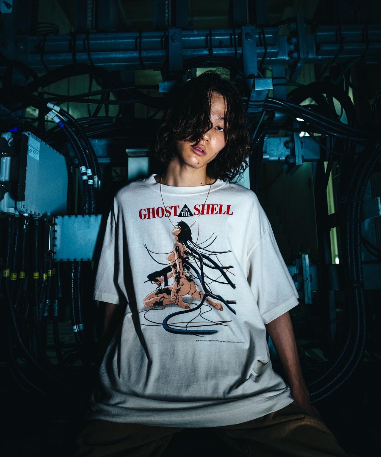 SAINT MICHAEL/セントマイケル×攻殻機動隊/GS_SS TEE/GITS/WHITE