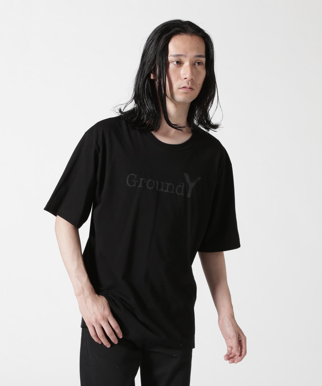 Ground Y/グラウンド ワイ/BLACK LOGO PRINT STANDARD TEE