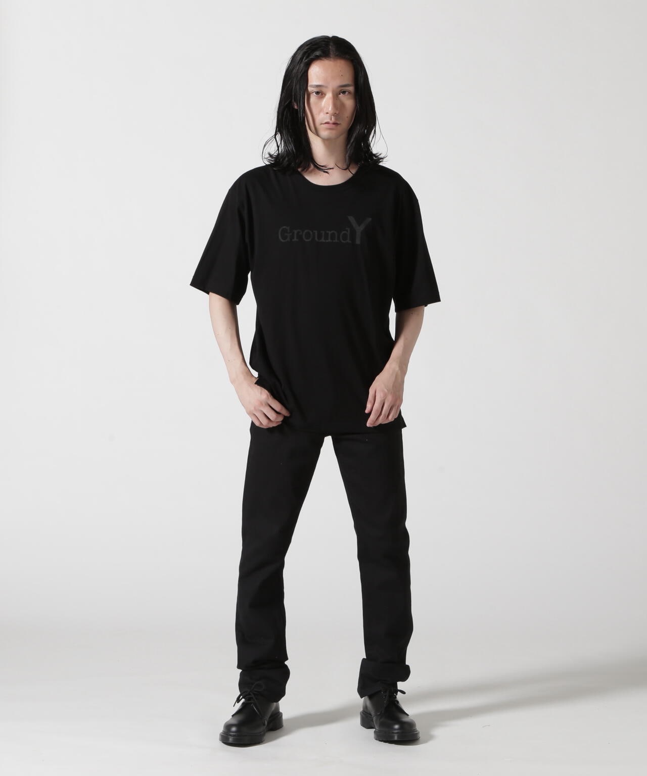 Ground Y/グラウンド ワイ/BLACK LOGO PRINT STANDARD TEE