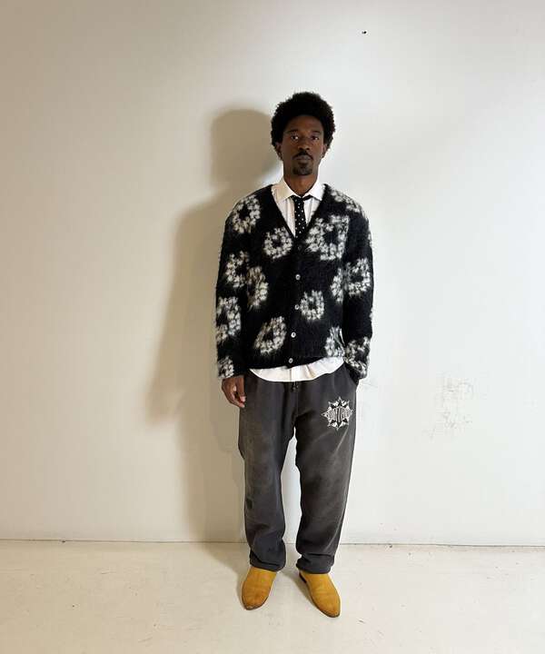 SAINT MICHAEL/セントマイケル/DT_MH CARDIGAN/CT WRTH/BLACK