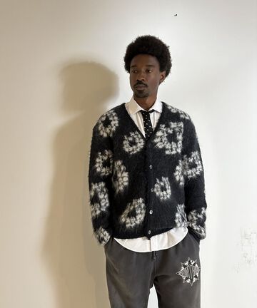 SAINT MICHAEL/セントマイケル/DT_MH CARDIGAN/CT WRTH/BLACK