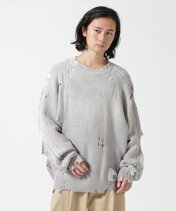 Maison MIHARAYASUHIRO/メゾンミハラヤスヒロ/SUN FADED KNIT PO