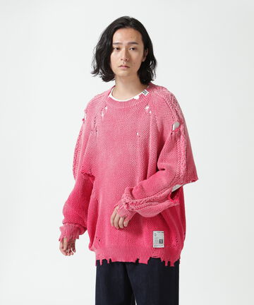 Maison MIHARAYASUHIRO/メゾンミハラヤスヒロ/SUN FADED KNIT PO