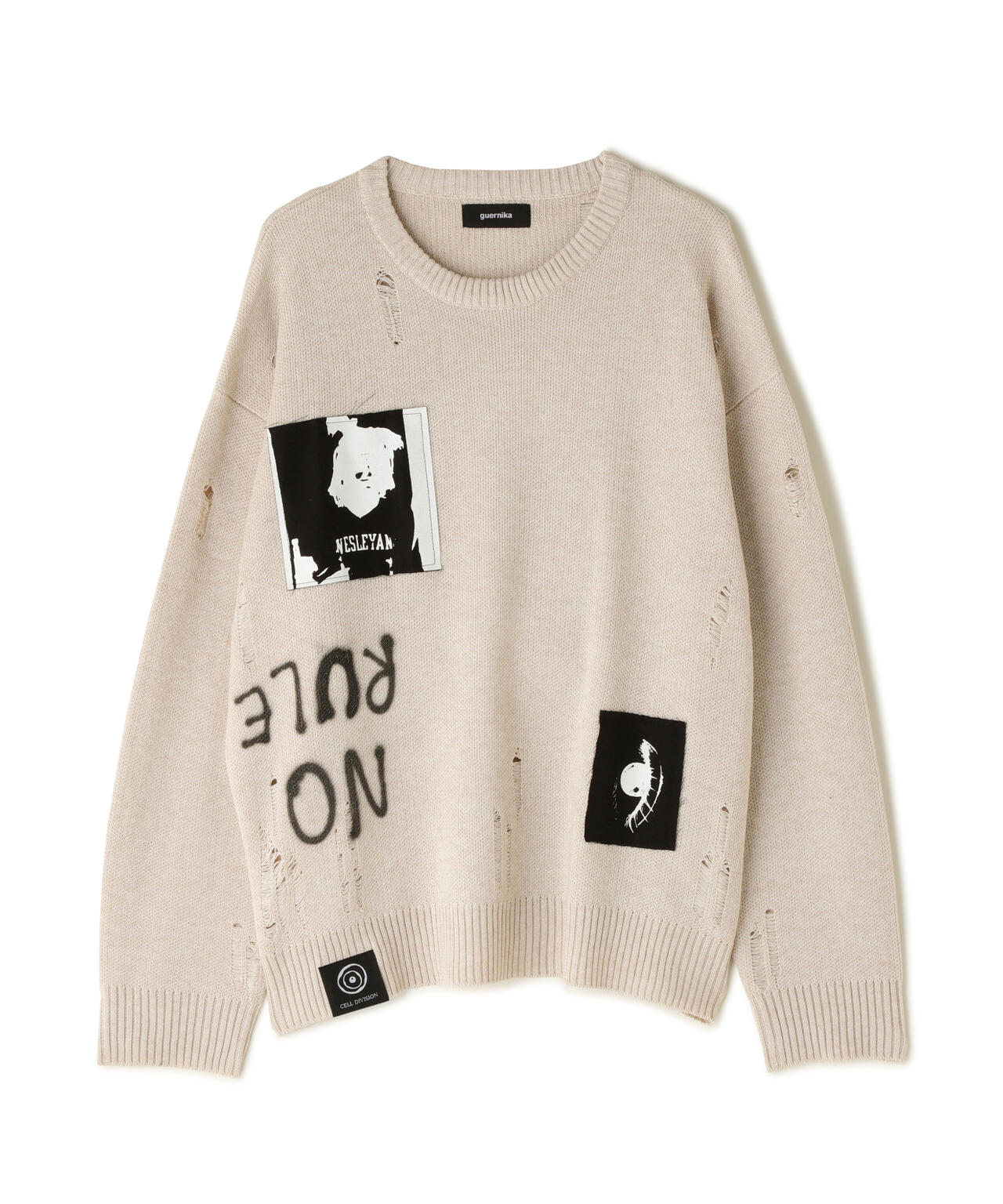 Guernika/Crash Knit sweater (Cell Division)/Beige