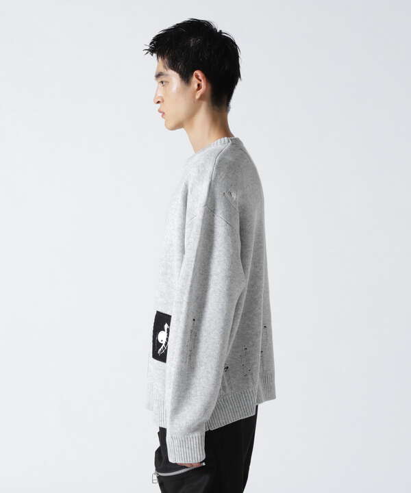 Guernika/Crash Knit sweater(Cell Division)/Gray