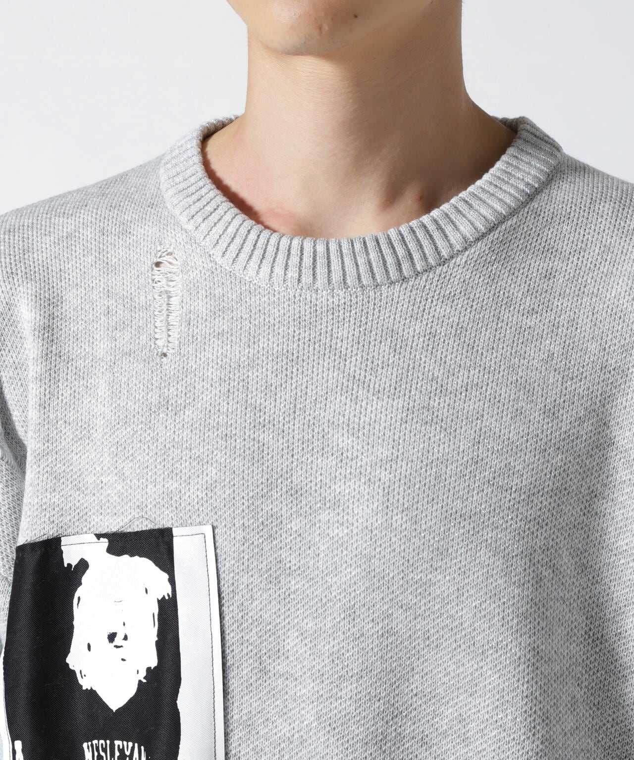 Guernika/Crash Knit sweater(Cell Division)/Gray