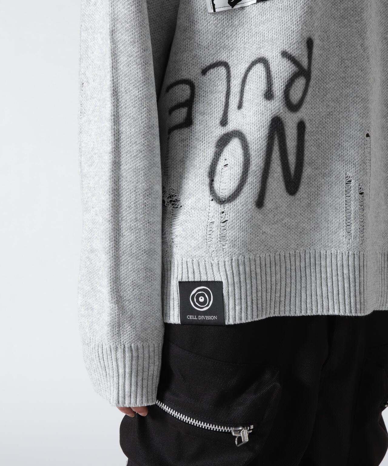 Guernika/Crash Knit sweater(Cell Division)/Gray