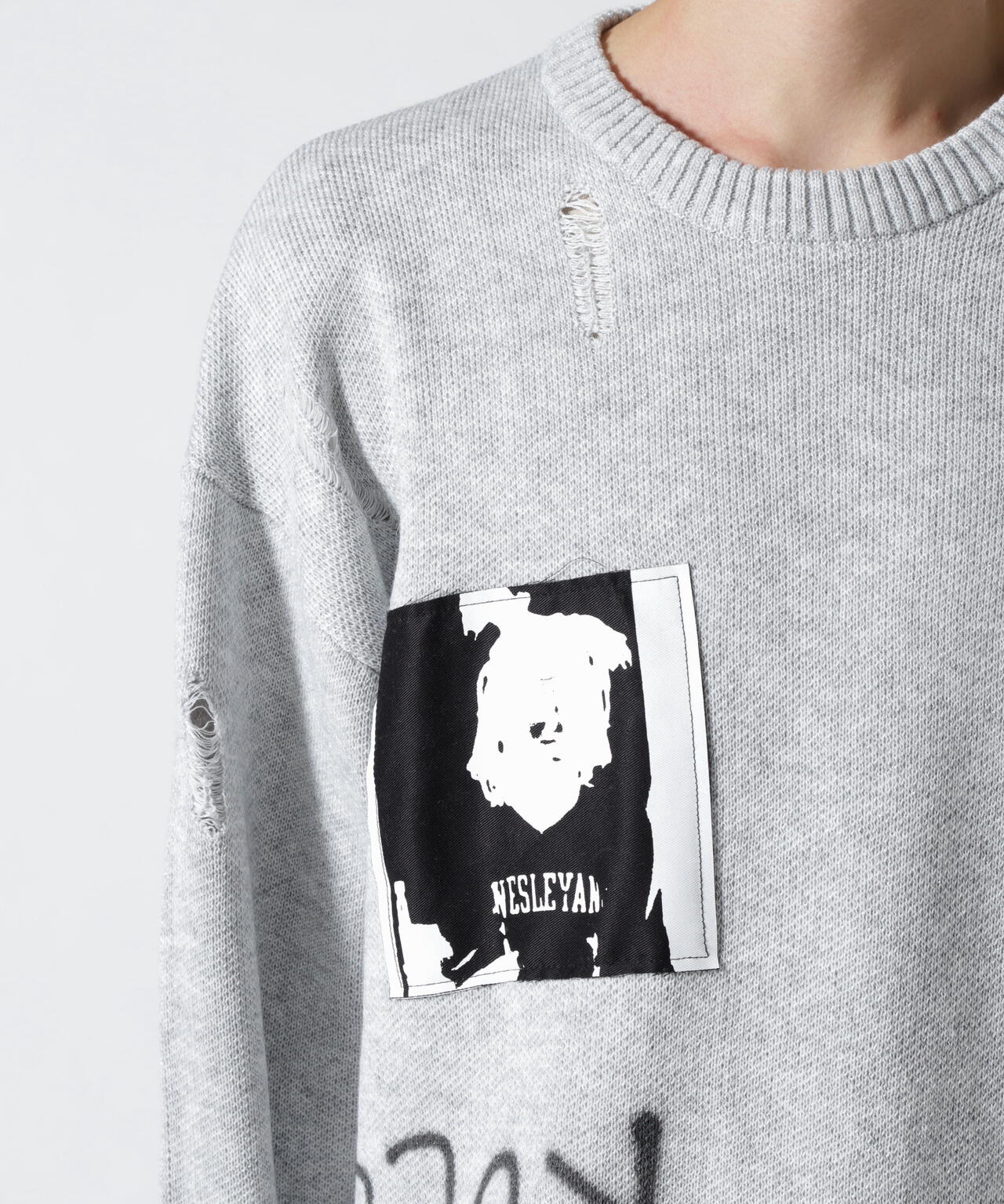 Guernika/Crash Knit sweater(Cell Division)/Gray