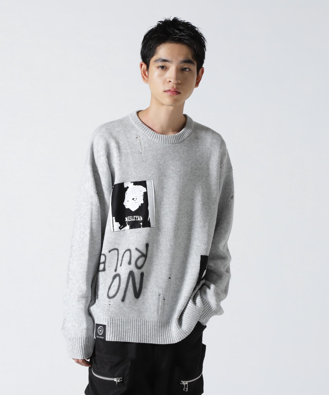 Guernika/Crash Knit sweater(Cell Division)/Gray