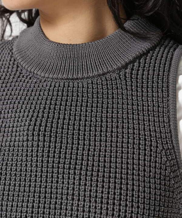 UN3D./アンスリード/WAFFLE SHORT KNIT VEST/ワッフルショートニットベスト