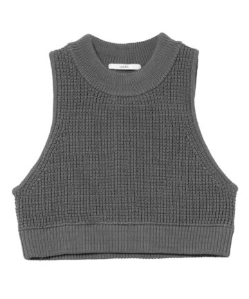 【先行予約 9月上旬-9月中旬入荷予定】UN3D./アンスリード/WAFFLE SHORT KNIT VEST/ワッフルショートニットベスト