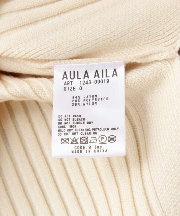 AULA AILA/アウラアイラ/COLOR BLOCK SLEEVE RIB KNIT