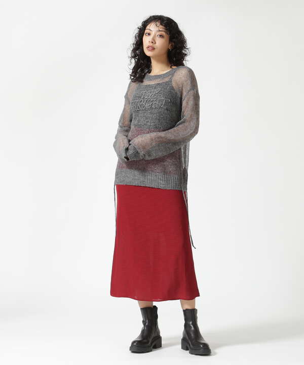 MAISON SPECIAL/メゾンスペシャル/Bright Logo Sheer Knitwear