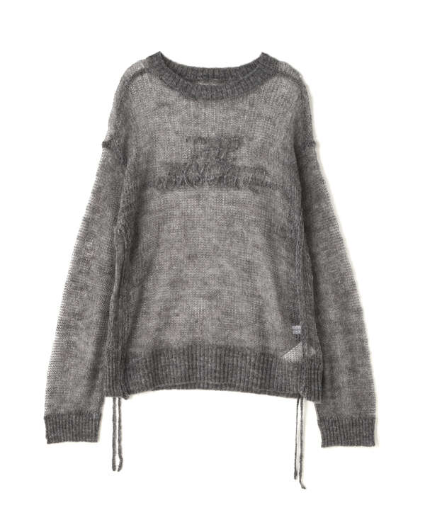 MAISON SPECIAL/メゾンスペシャル/Bright Logo Sheer Knitwear