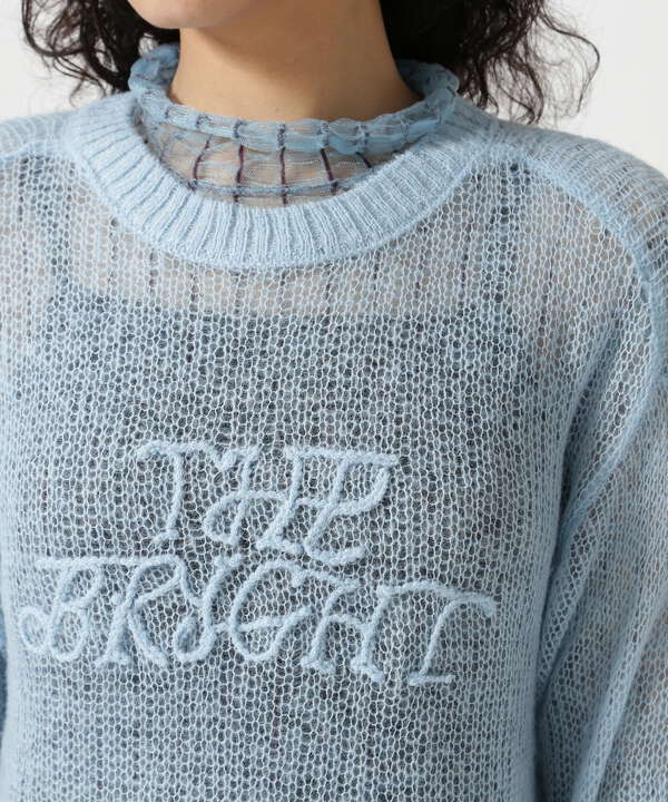 MAISON SPECIAL/メゾンスペシャル/Bright Logo Sheer Knitwear