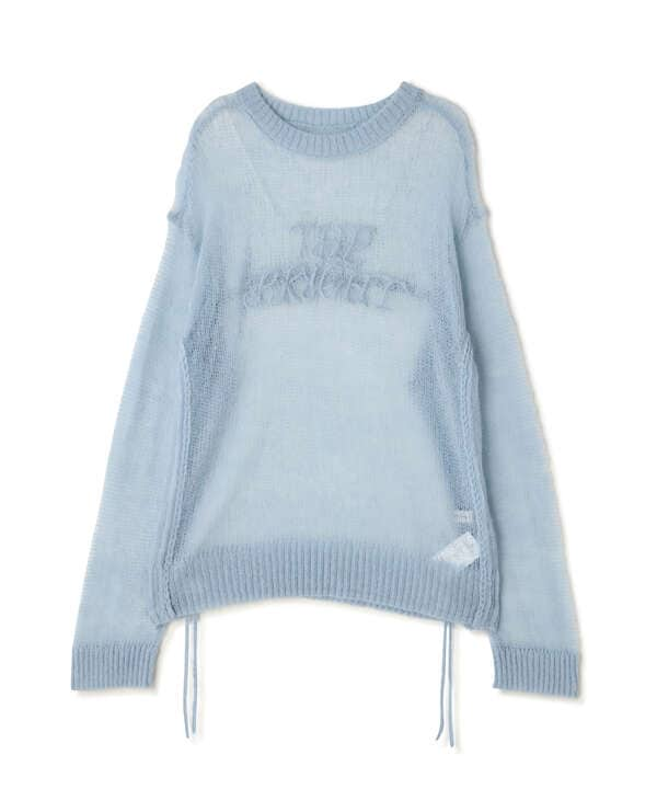 MAISON SPECIAL/メゾンスペシャル/Bright Logo Sheer Knitwear