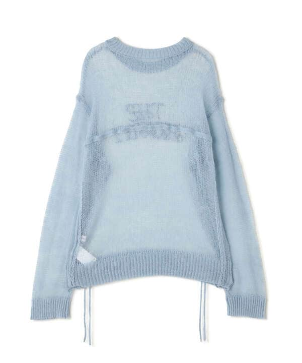 MAISON SPECIAL/メゾンスペシャル/Bright Logo Sheer Knitwear