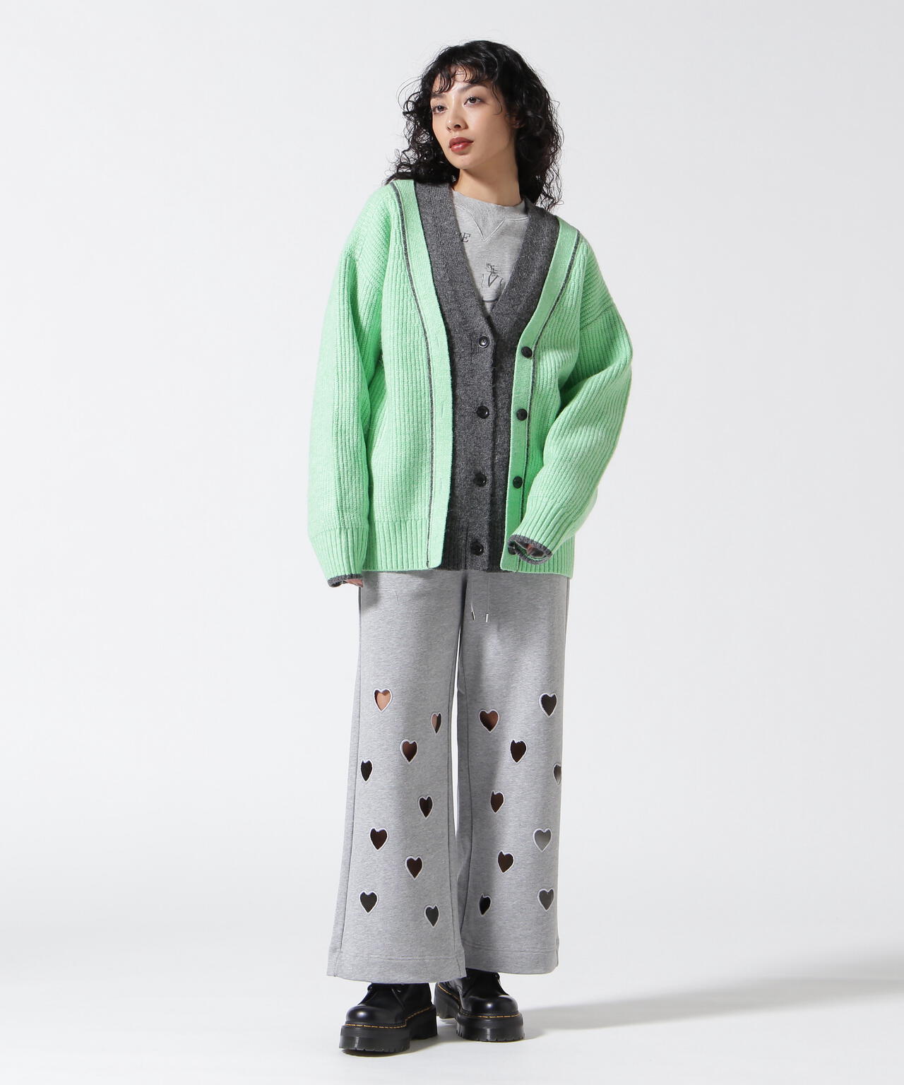 MAISON SPECIAL/Double Color Layered Knit Cardigan