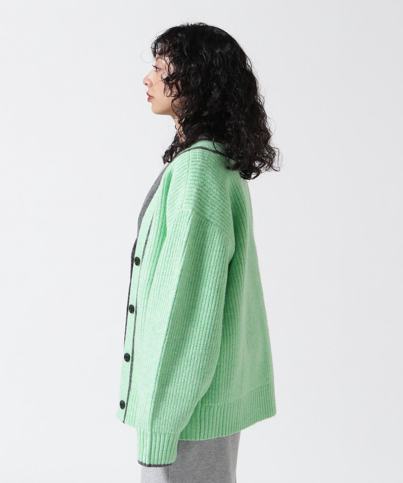 MAISON SPECIAL/Double Color Layered Knit Cardigan