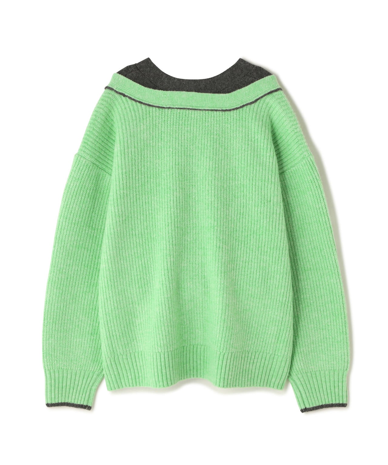 MAISON SPECIAL/Double Color Layered Knit Cardigan