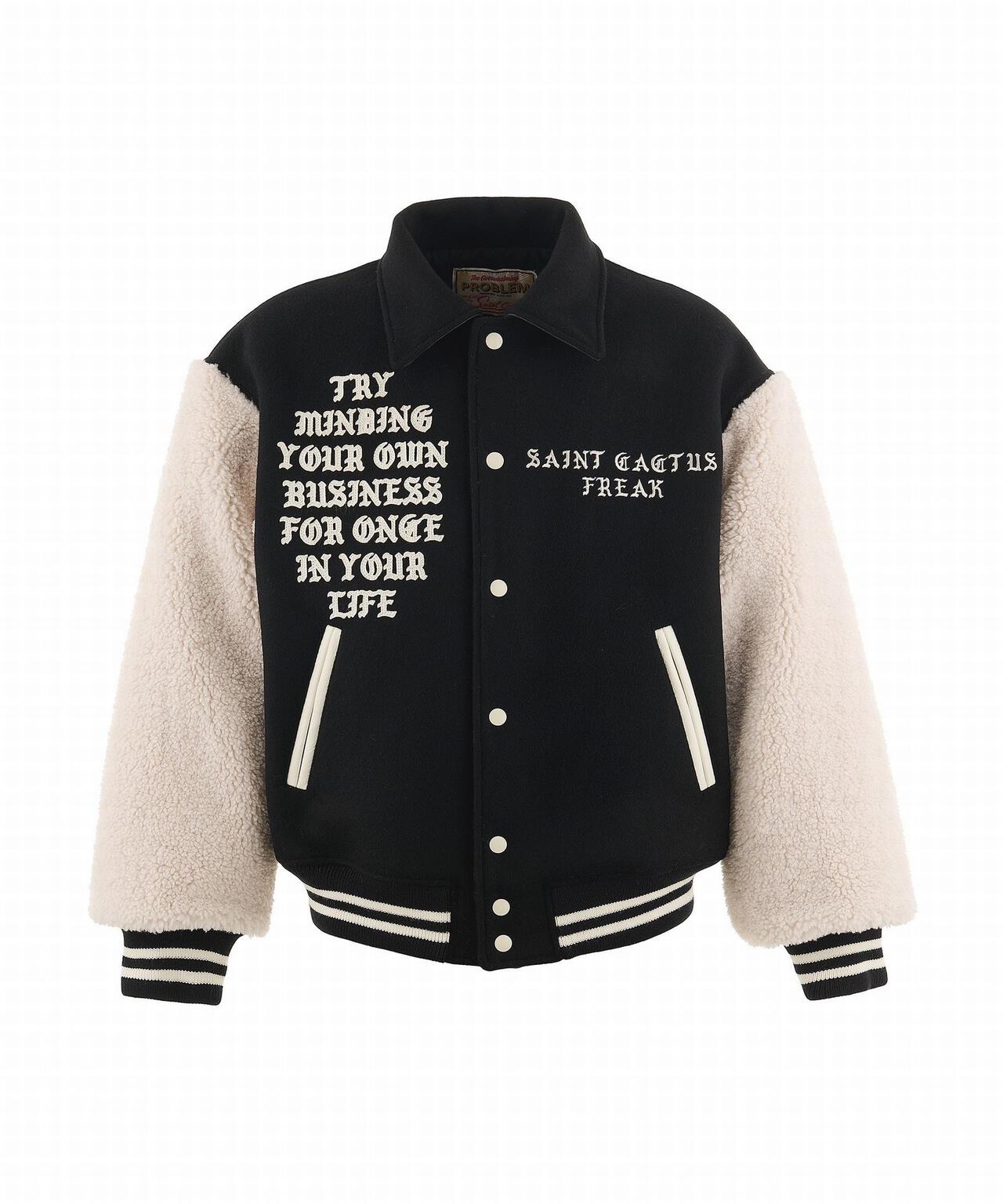 SAINT MICHAEL/セントマイケル/CP_VARSITY JACKET/LMA/BLACK