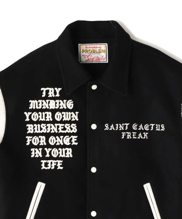 SAINT MICHAEL/セントマイケル/CP_VARSITY JACKET/LMA/BLACK