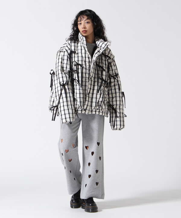 MAISON SPECIAL/2way Checkered Ribbon Puffer Jacket