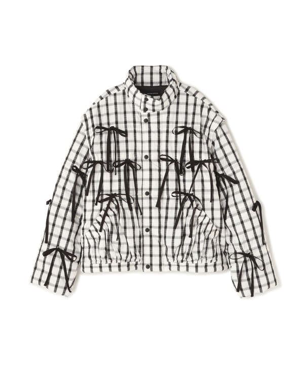 MAISON SPECIAL/2way Checkered Ribbon Puffer Jacket