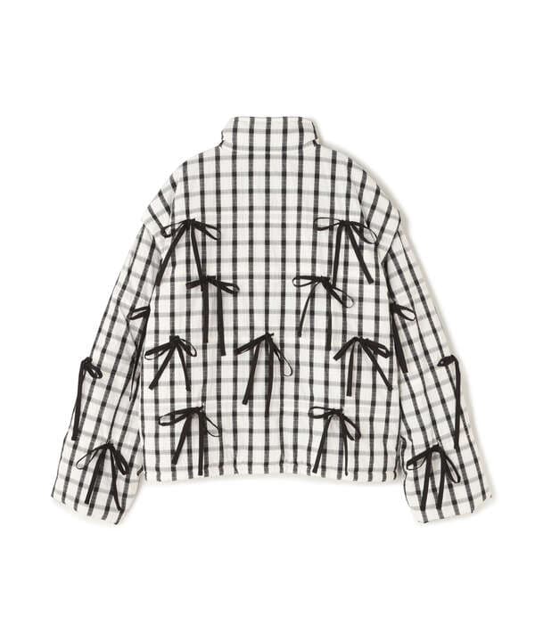 MAISON SPECIAL/2way Checkered Ribbon Puffer Jacket