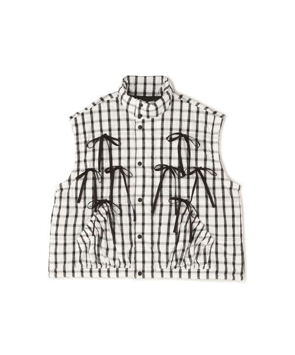 MAISON SPECIAL/2way Checkered Ribbon Puffer Jacket