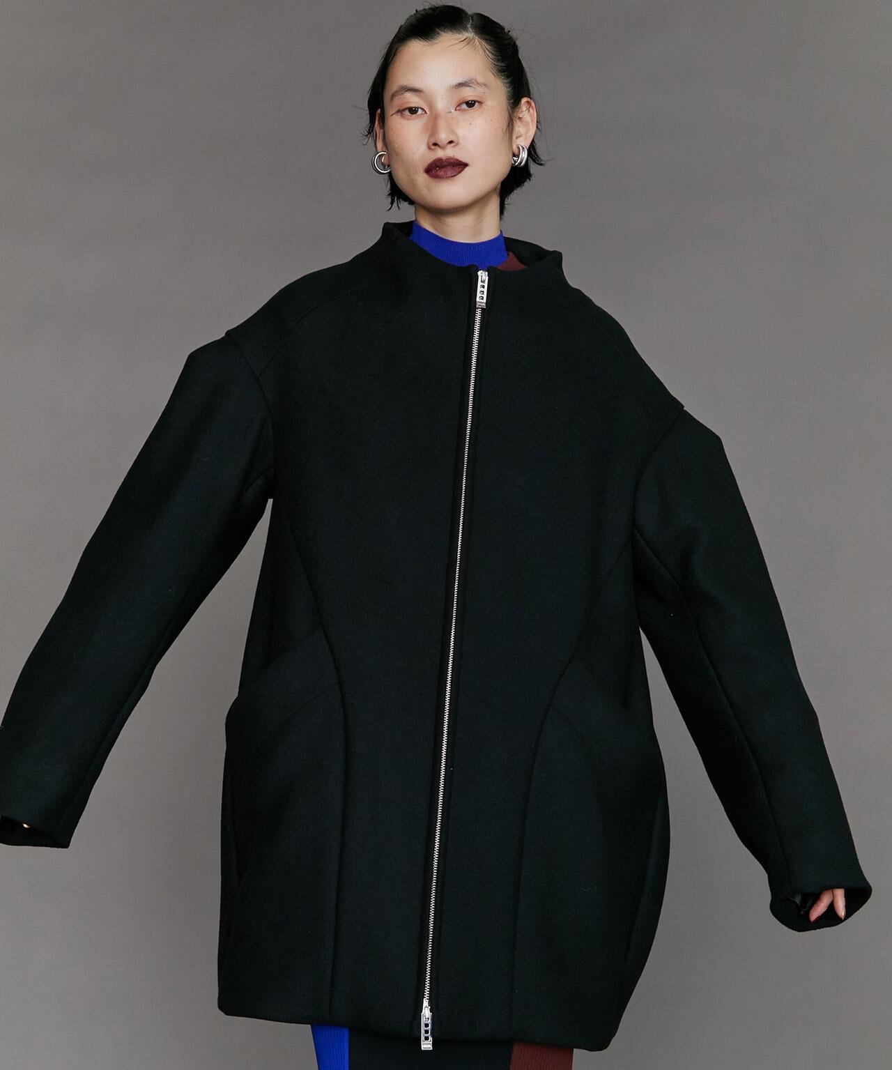 【先行予約 11月上旬-11月中旬入荷予定】UN3D./アンスリード/TUCK SHOULDER MIDDLE COAT