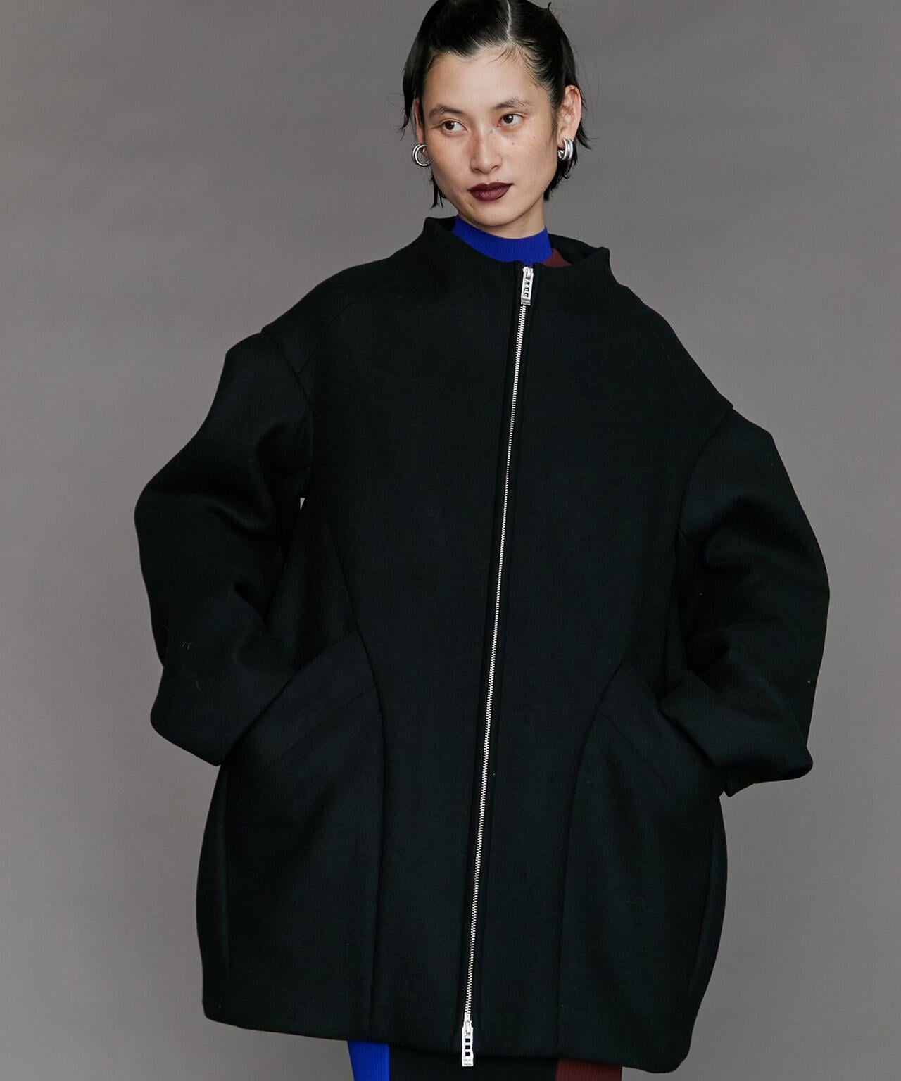 【先行予約 11月上旬-11月中旬入荷予定】UN3D./アンスリード/TUCK SHOULDER MIDDLE COAT