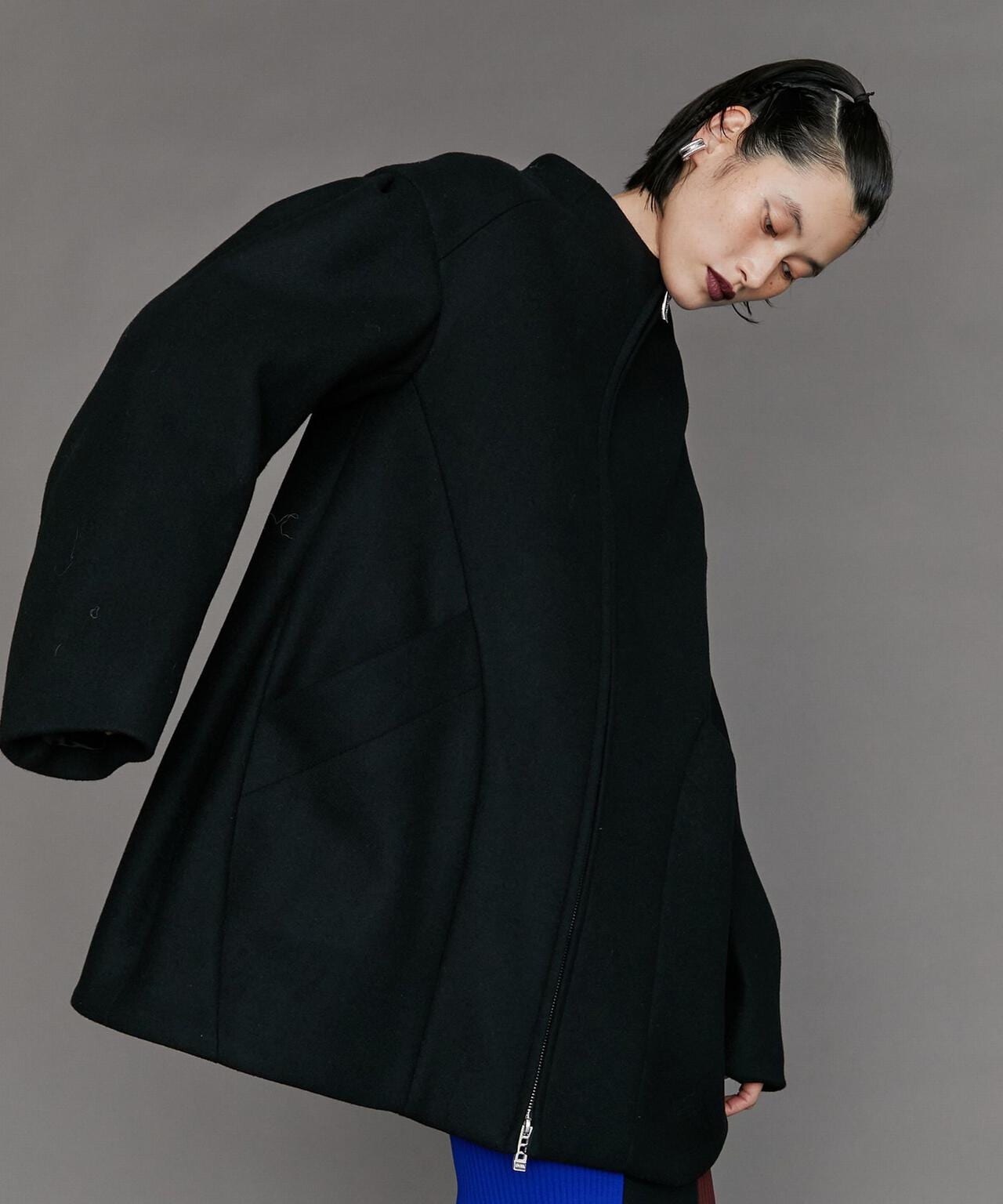 【先行予約 11月上旬-11月中旬入荷予定】UN3D./アンスリード/TUCK SHOULDER MIDDLE COAT