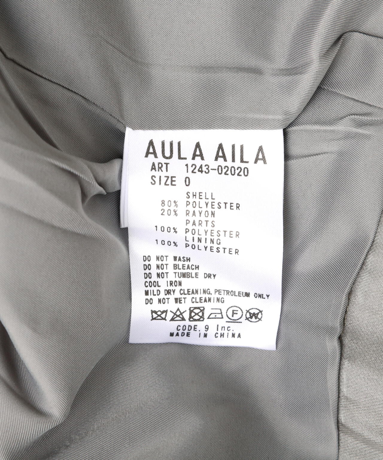 AULA AILA/アウラアイラ/3WAY JACKET