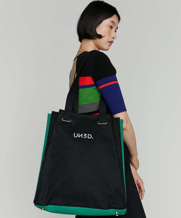 UN3D./アンスリード/BI-COLOR ORIGAMI PLEATS TOTE