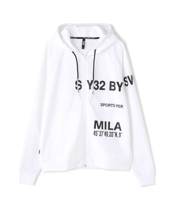 SY32 by SWEETYEARS/STRADDLE PRINT HOODIE