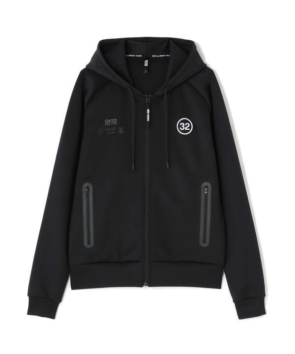 SY32 by SWEETYEARS/DOUBLE KNIT LOGO ZIP HOODIE