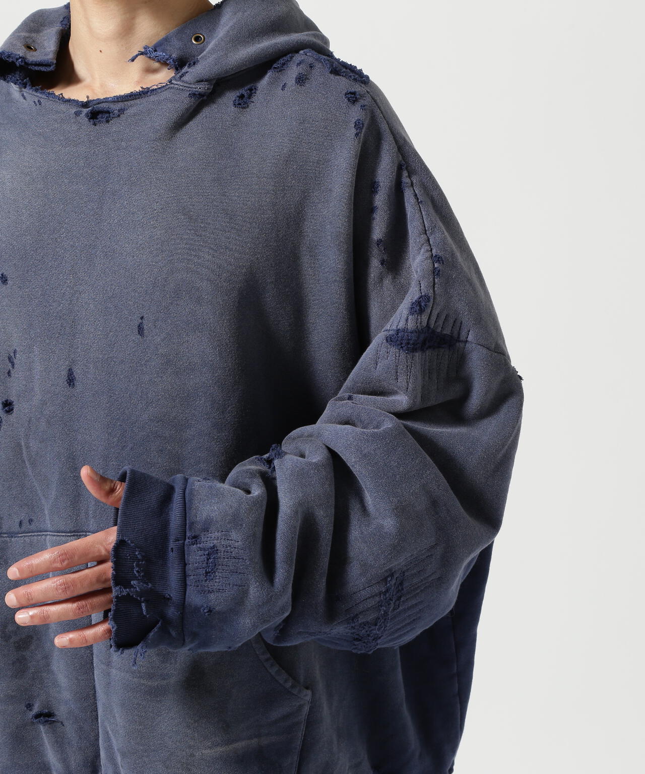 READYMADE/レディーメイド/DOUBLE FACE HOODIE/NAVY