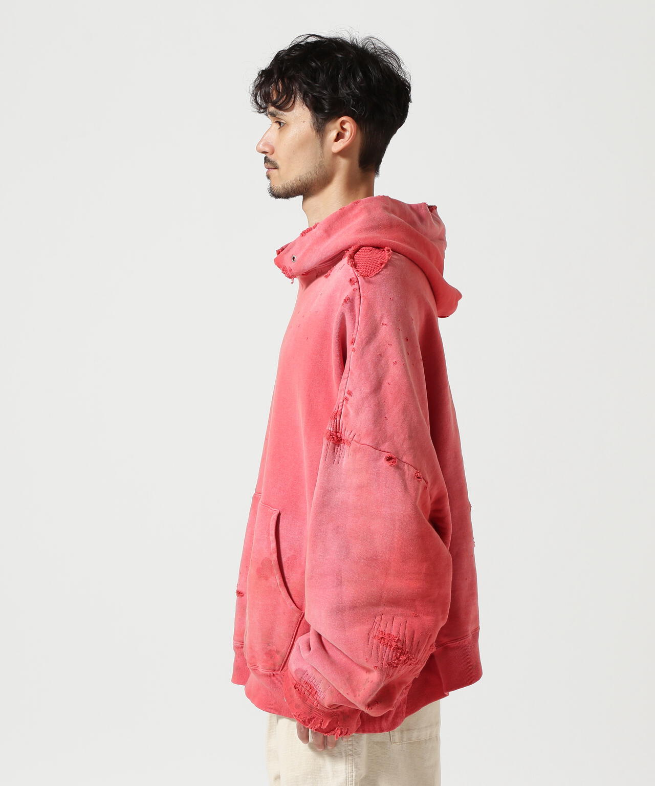 READYMADE/レディーメイド/DOUBLE FACE HOODIE/RED