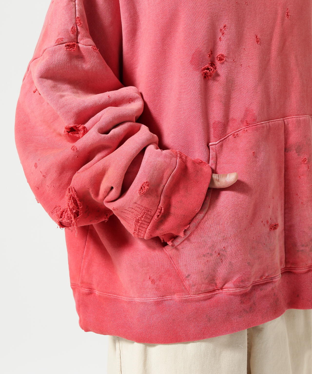 READYMADE/レディーメイド/DOUBLE FACE HOODIE/RED