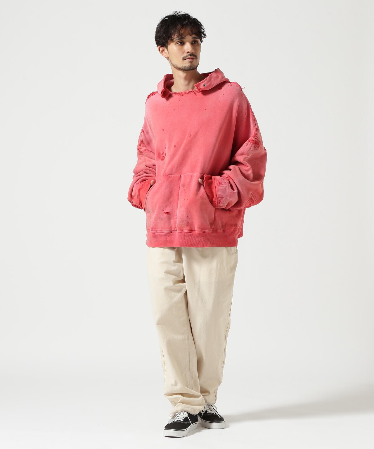 READYMADE/レディーメイド/DOUBLE FACE HOODIE/RED