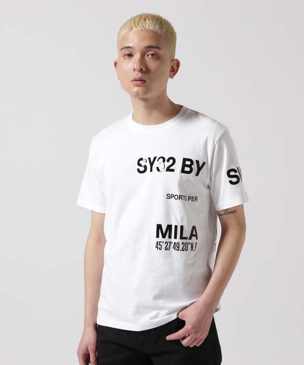 SY32 by SWEETYEARS /STRADDLE PRINT TEE