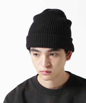 THE H.W.DOG&CO./WOOL ACRYL DOG WATCH CAP - Black