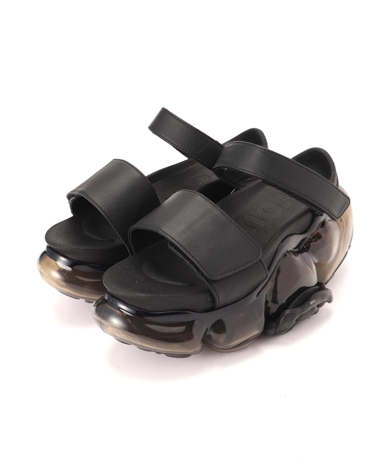 grounds/グラウンズ/MOOPIE LEATHER SANDAL BLACK